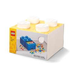 LEGO Drawer 4 Knobs White