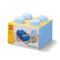 LEGO Drawer 4 Knobs Light Blue