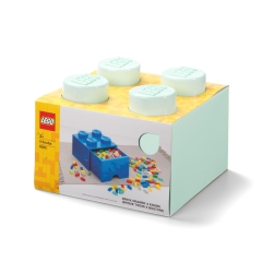 LEGO Drawer 4 Knobs Aqua