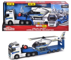 Majorette 1:43 Police Volvo FH-16 Truck & Helicopter