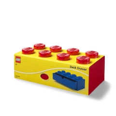 LEGO Desk Drawer 8 Knob Red