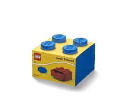 LEGO Desk Drawer 4 Knob Blue