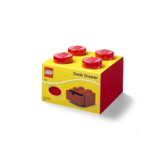 LEGO Desk Drawer 4 Knob Red
