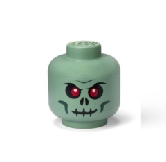 LEGO Storage Head Small  Green Skeleton